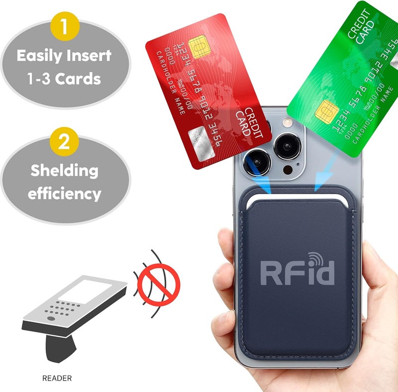 WALLFID Mag-Safe Wallet Leather Compatible with iPhone 15/14/13/12 Pro/Max/Plus/Mini,RFID Card Holder with Mag-Safe Magnet - Image 3